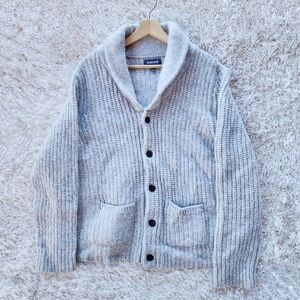 Bonobos Men's Alpaca Wool Heavy Knit Grey Cardigan‎